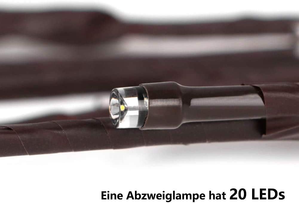 DK177 2 Pack Led Branch Light Battery Operated Lighted Branch Vase Filler Willow Tree Artificial Little Twig Power Sliver 30 Inch 20 LED for Home Romantic Decoration (Sliver-Color)