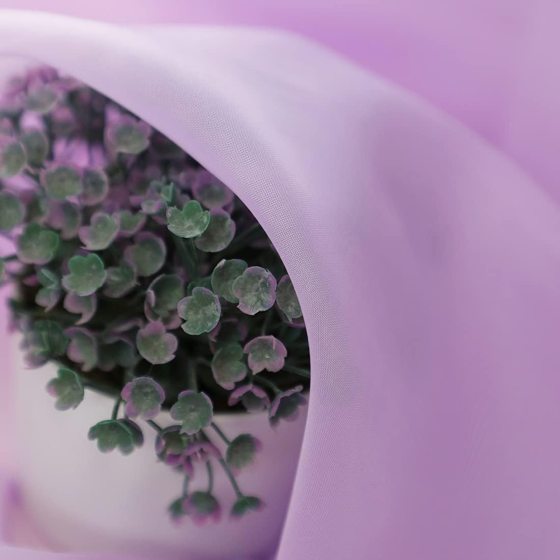 Window Purple Sheer Curtains 48 Inches Width 63 Inches Long 2 Panels Sheer Curtain Clear Curtains Basic Rod Pocket Panel for Home Living Room Bedroom Kids Room Yard Patio Parlor Sliding