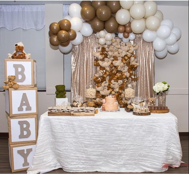 YOUR CHAIR COVERS - 90 x 156 inch Rectangular Crinkle Taffeta Tablecloth - White, Rectangle Table Linens for 8 ft Rectangular Tables, Wedding Crushed Table Cloth