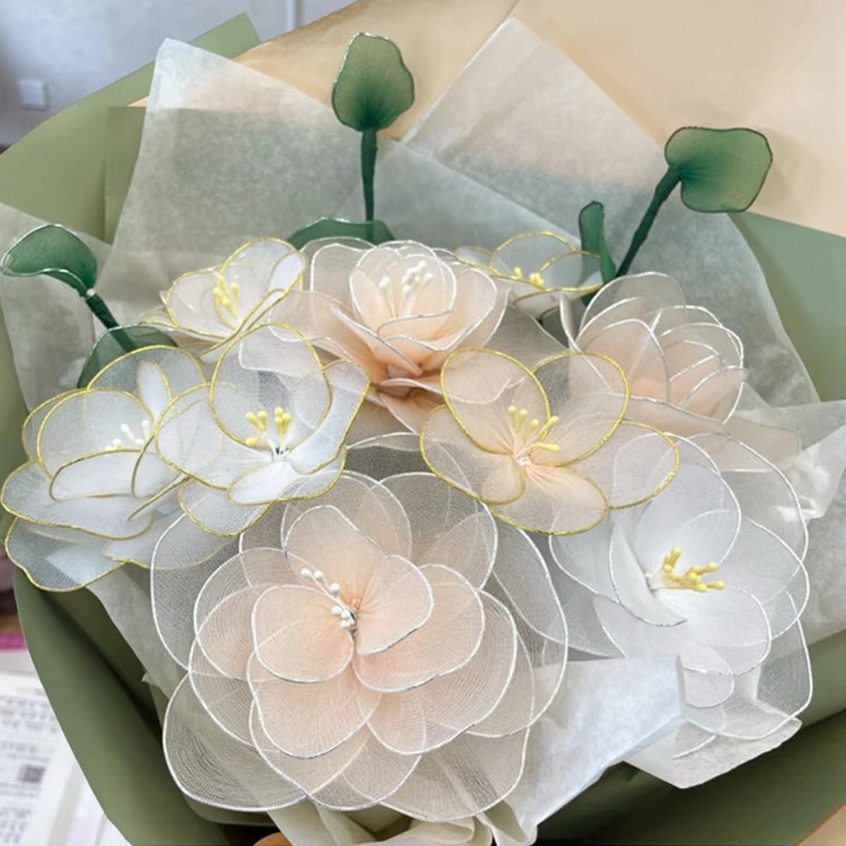 76Yards 26Gauge Green Metal Floral Wire Flexible Paddle Florist Garden Wire for Flower Arrangement,Crafts,Christmas Wreaths Tree,Garland.