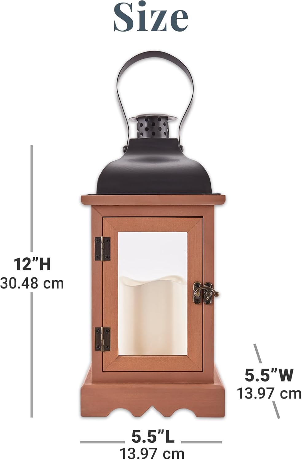 Let's Make Memories Personalized Memorial Lantern - Sympathy - Condolences - in Memory - LED Candle - Automatic Timer - Wood/Metal - I Am Free