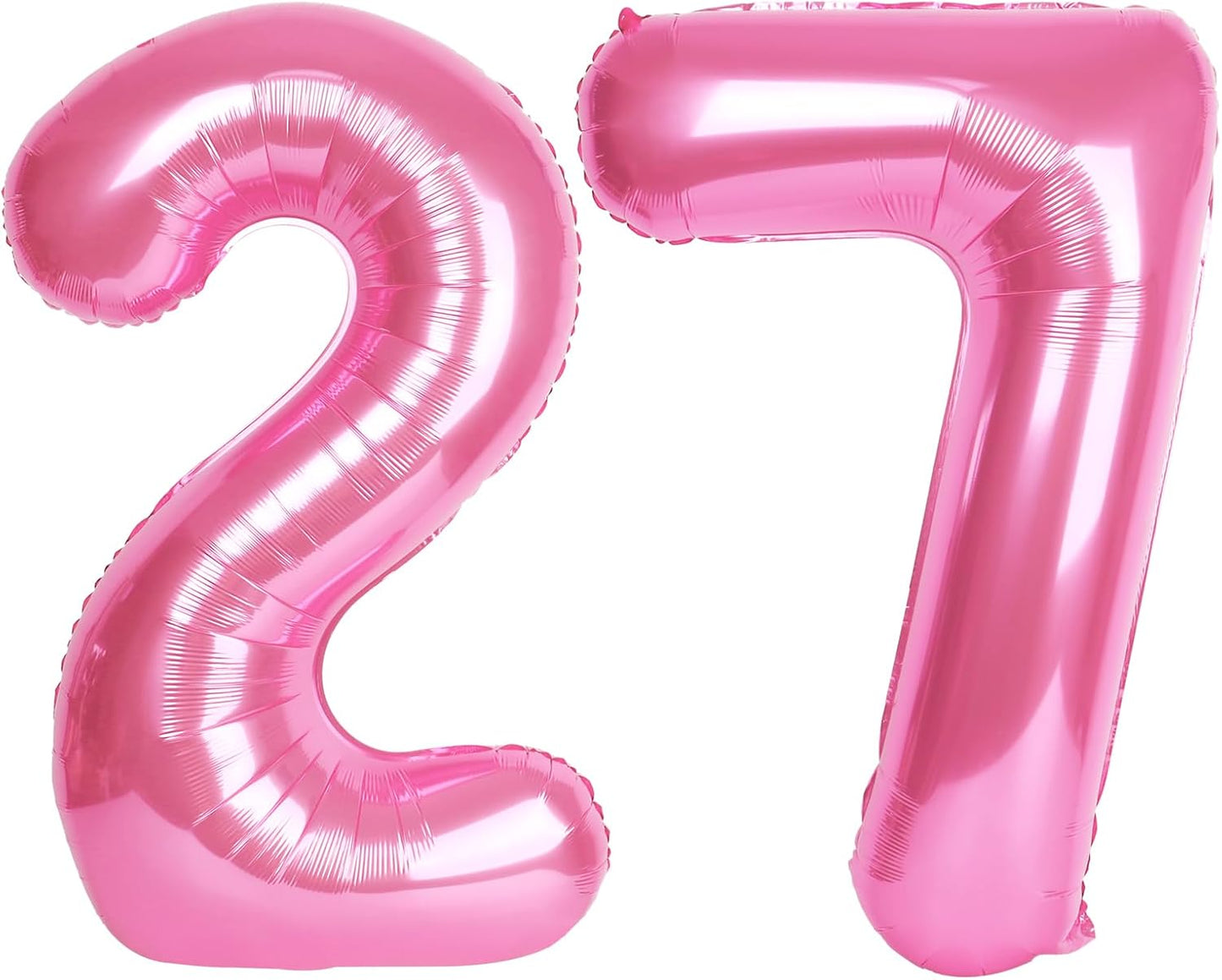 number pink 27 balloon