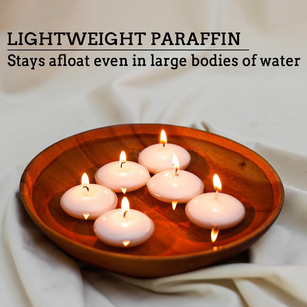 Unscented Floating Candles Set of 72, 2 Inch White Dripless Wax for Centerpieces at Wedding Pool Party Holiday