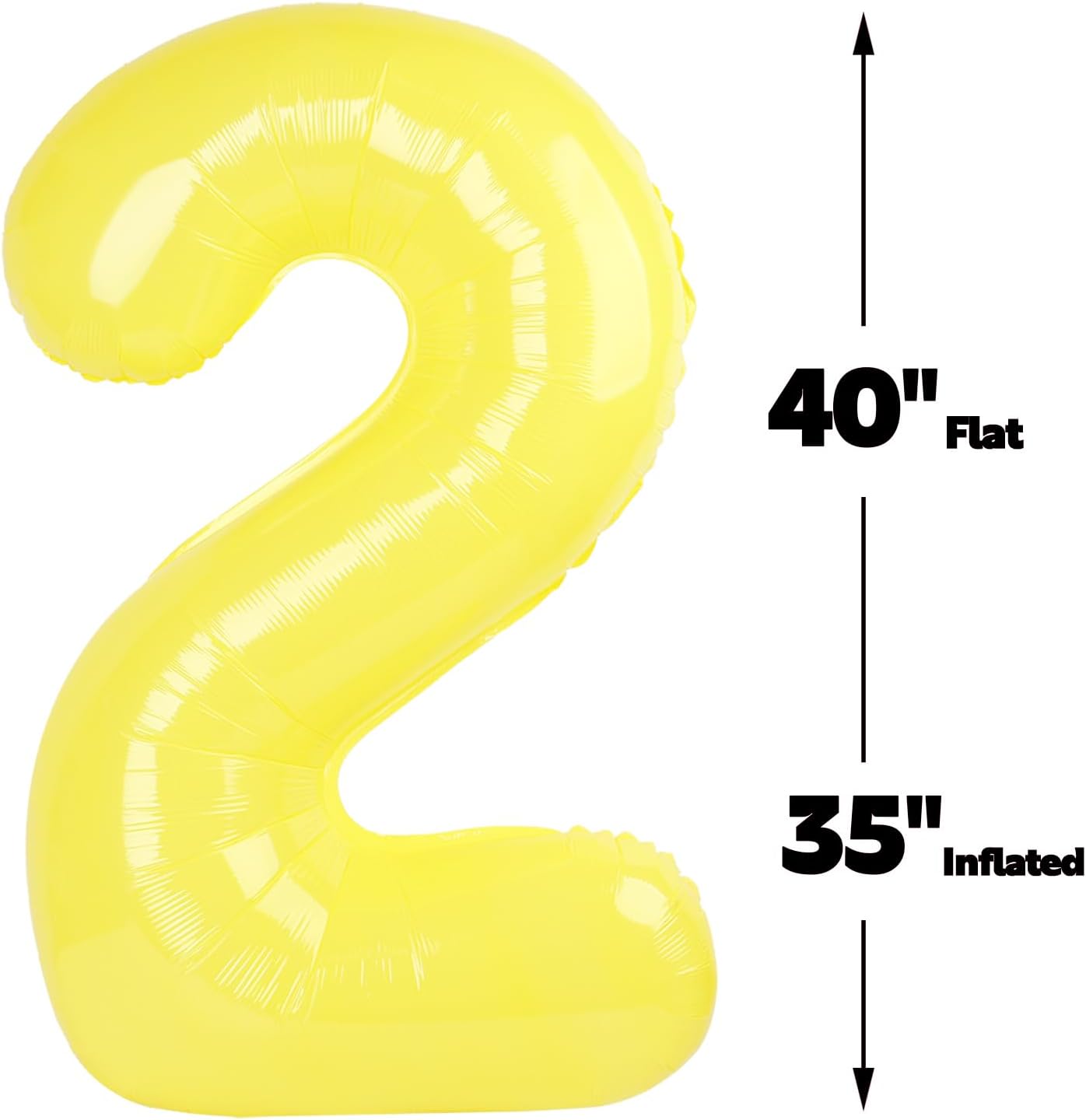 Number Balloon 2 Yellow Macaron