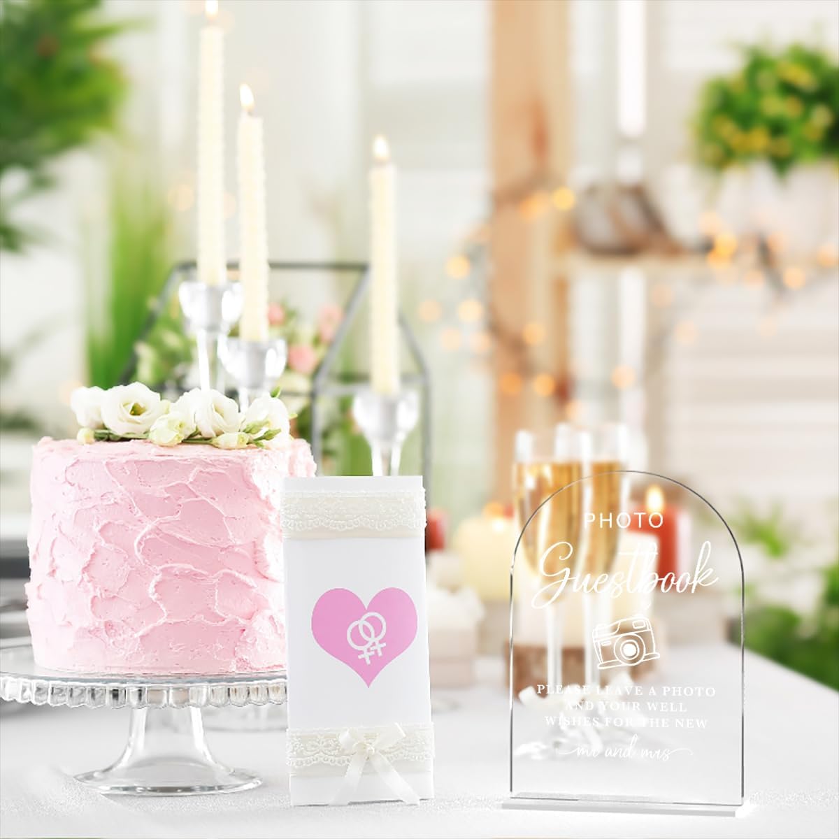 Acrylic Wedding Sign Photo Guestbook Sign for Wedding Wedding Signs for Ceremony Modern Calligraphy Arch Acrylic Table Top Sign for Wedding Reception and Event Party Table