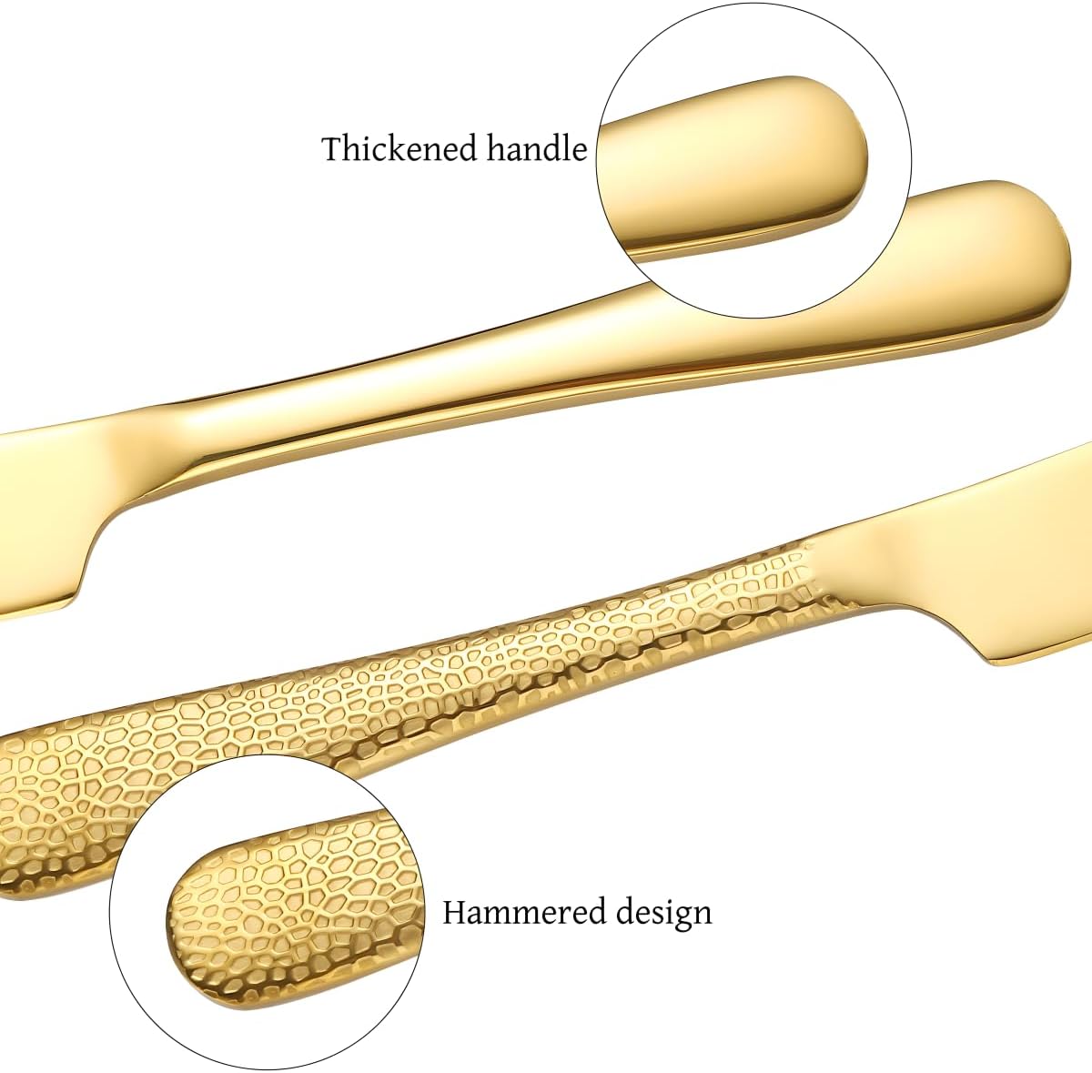 Stainless Steel Cake Server Pack of 10 Hammered Pie Holder Transfer Triangular Spade Spatula Serrated Edge for Pizza Cake Baking Safe in Dishwasher (Gold)