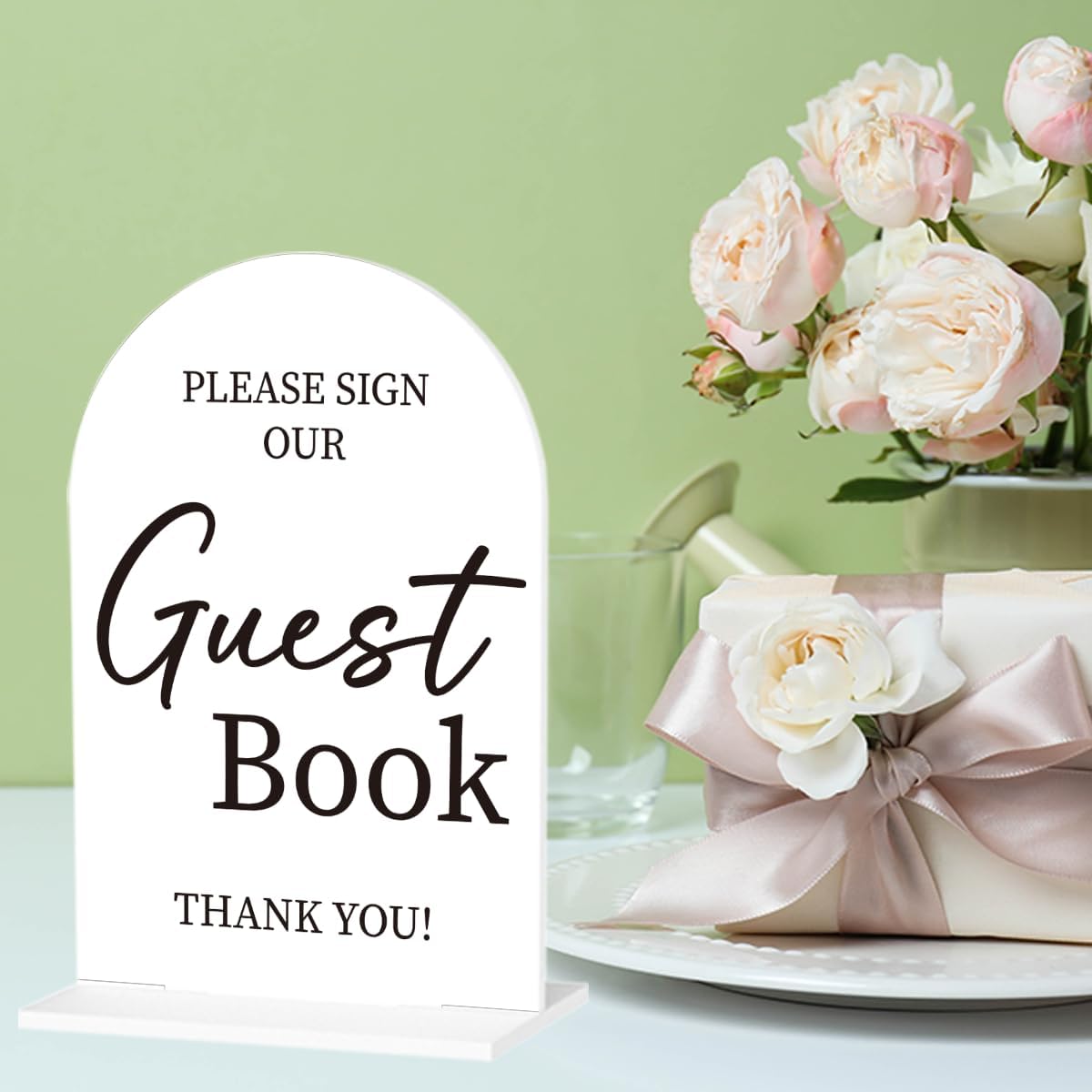 Wedding Guest Book Sign, Photo Guest Book Sign Desk Decor, Wedding Engagement Bridal Shower Reception Party Table Desk Acrylic Decor