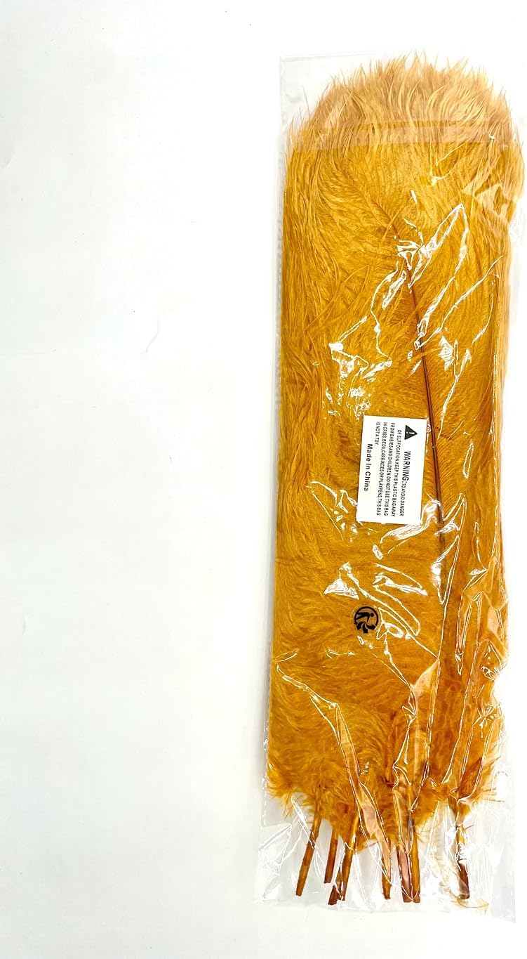 Sowder 14-16inch(35-40cm) Ostrich Feathers Plume for Wedding Centerpieces Home Decoration Pack of 10pcs(Grey)