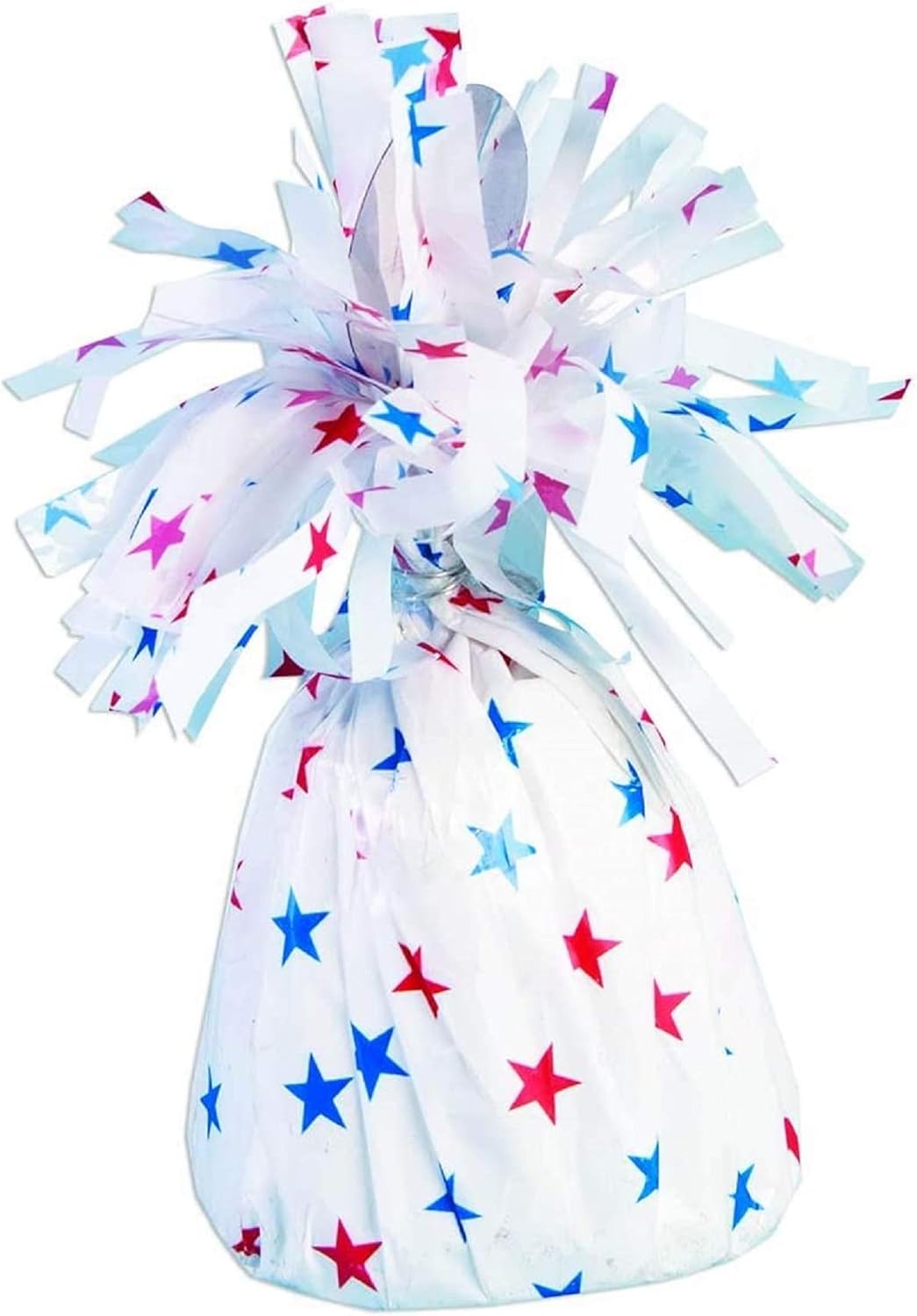 PMU 6 Pcs Patriotic Kisses Balloon Weights - Decorative Balloon Weight for Christmas, Thanksgiving, Birthday, Party Favors, Wedding & Baby Shower - 6oz. Red and Blue, Pkg/6