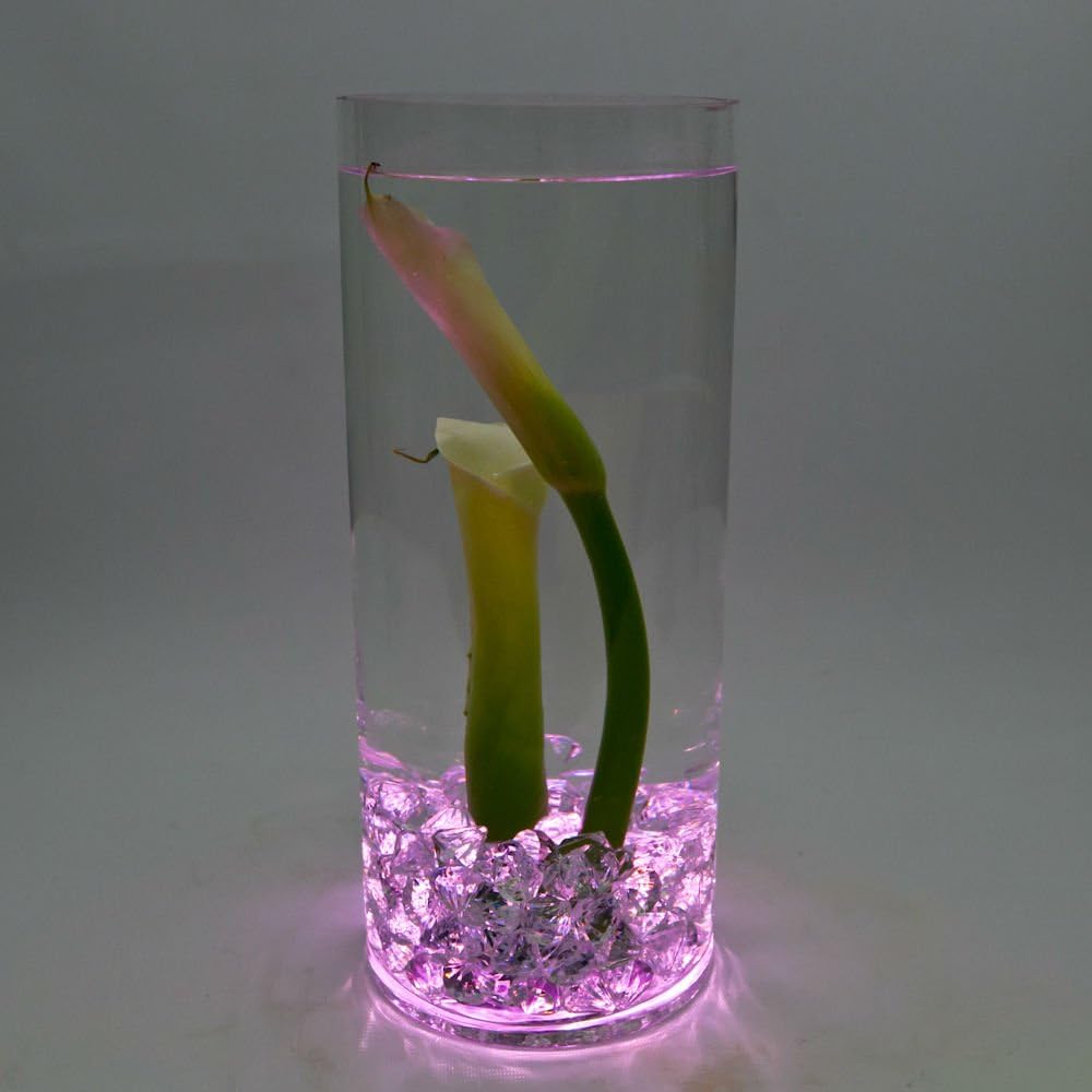 KITOSUN Submersible LED Lights cr2032 Battery Powered Underwater Waterproof LED Tea Light Candles for Events Wedding Centerpieces Vase Floral Xmas Holidays Home Decor Lighting(Pack of 12) (Purple)