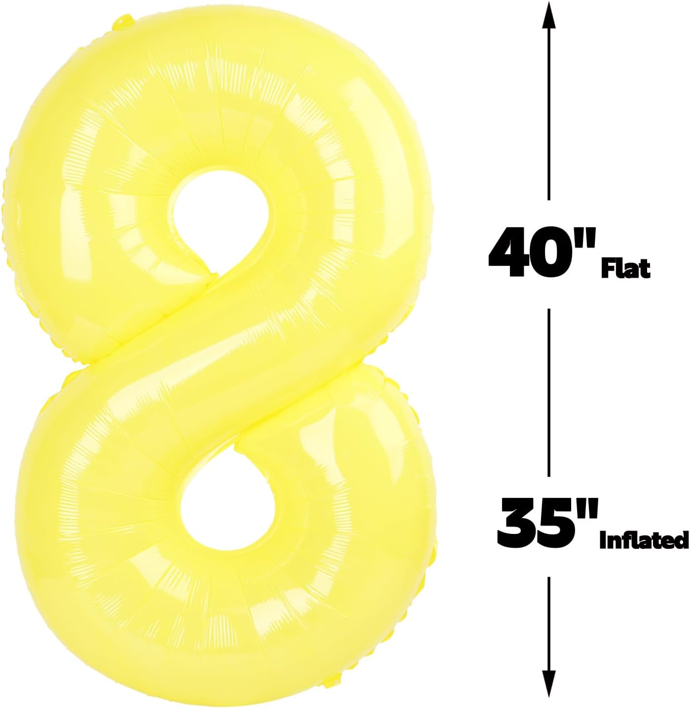 Number Balloon 8 Yellow Macaron