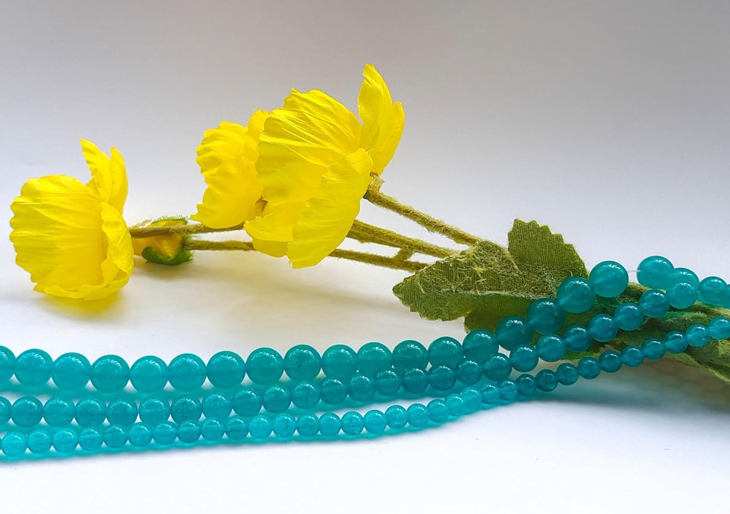 Stone Beads 6mm 140pcs Lake Blue Chalcedony Beads Round Loose Gemstones Beads for Bracelet Necklace Jewelry Making (6mm, 60617 Lake Blue Chalcedony)