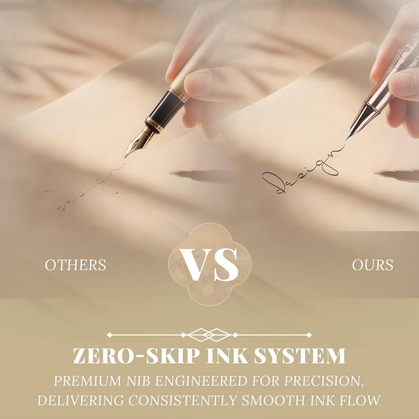 YUNCHUN Refillable Fountain Pen Fine Nib, Fancy Ink Pen with 5 Black & 5 Blue Ink Refills Cartridges, Cool Ink Pens for Writing, Business Metal, Best Gift Set for Men & Women, Blue