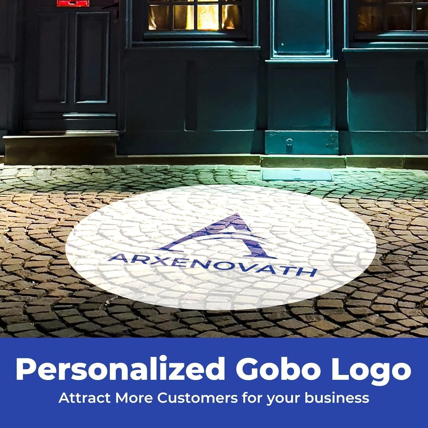 GOBO Projector Custom Logo Projector Lights for Store Business or Outdoor Wall Street Waterproof Ip67 HD Led for Shop Advertising and Wedding (65W)