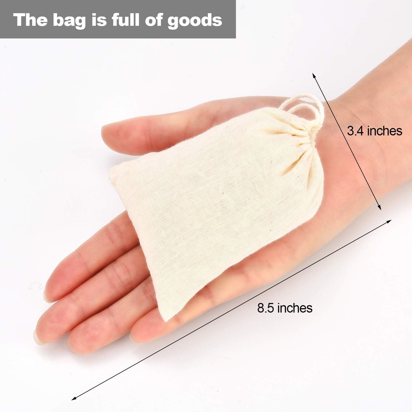 Tatuo 200 Pack Muslin Bags Burlap Drawstring sachet Bags Multipurpose Canvas Linen Pouch for Tea Jewelry Wedding Party Favors Storage