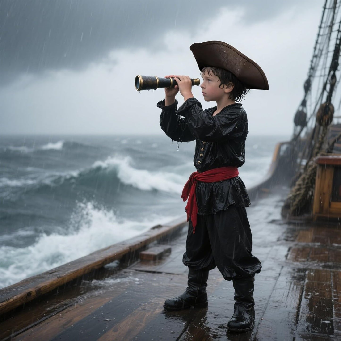 HOMELEX Pirate Hat for Kids Colonial Tricorn Halloween Adult Revolutionary war Costume Accessory