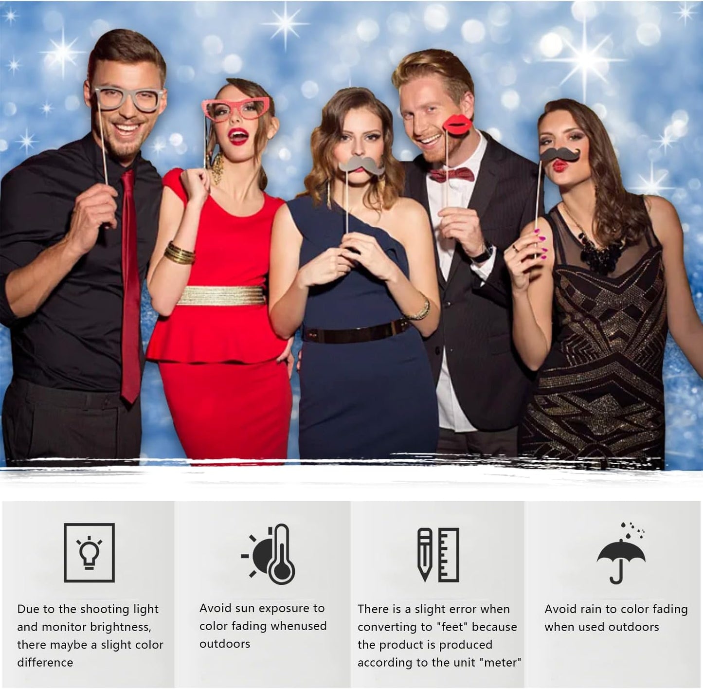 YongFoto Silver Blue Glitter Backdrop 7x5ft Silver Light Spots Blue Sequin Bokeh Photography Background Birthday Bridal Shower Wedding Photography Background Party Banner Portraits Photoshoot Props