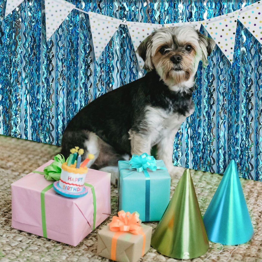 Wave Foil Fringe Curtain Blue Streamers Photo Backdrop Blue Birthday Party Supplies Frozen Birthday Ocean Themed Party Decorations Frozen Party Supplies Under The Sea Decorations