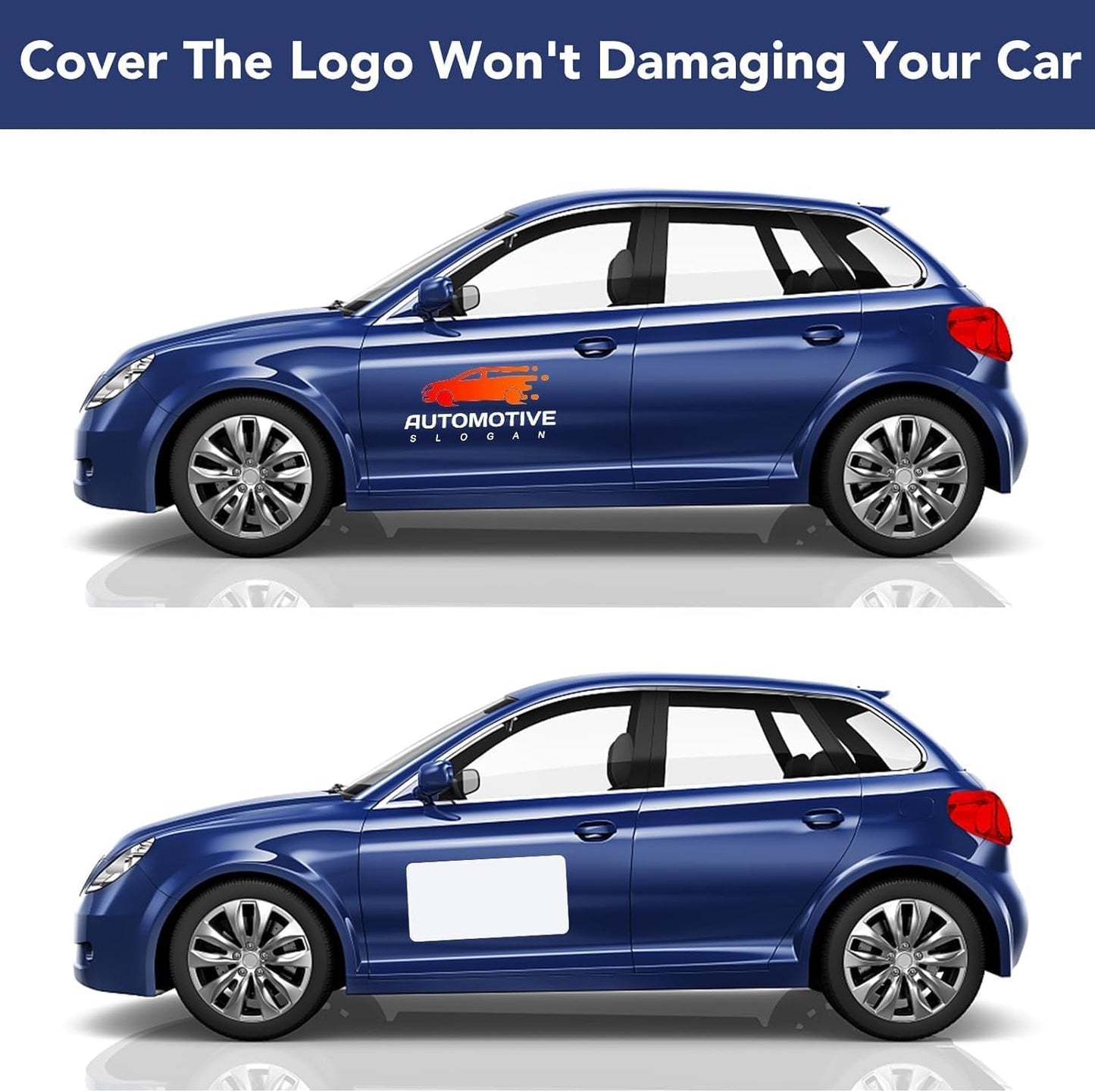 DIYMAG 2Pcs 17x12 Inch Blank Car Magnets, Flexible Magnetic Bumper Sticker Set for Advertising, Preventing Car Scratches and Dents