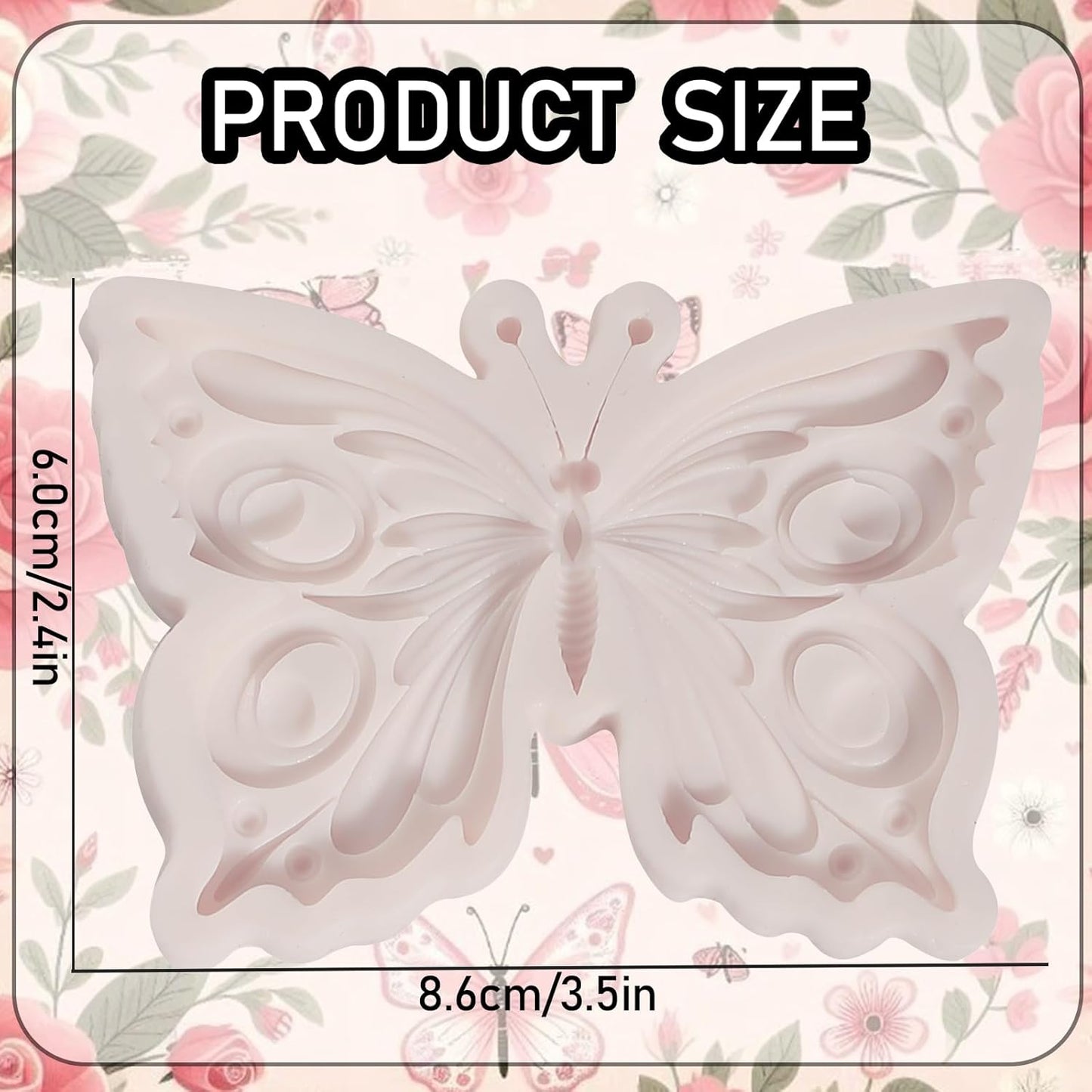 1Pcs 3D Butterfly Silicone Mold, Non-Stick Butterfly Cake Decoration Fondant Molds, for Kitchen Baking, Chocolate, Candy, Biscuits, Flower Paste, Resin Mold, Clay Modeling, Home Decor