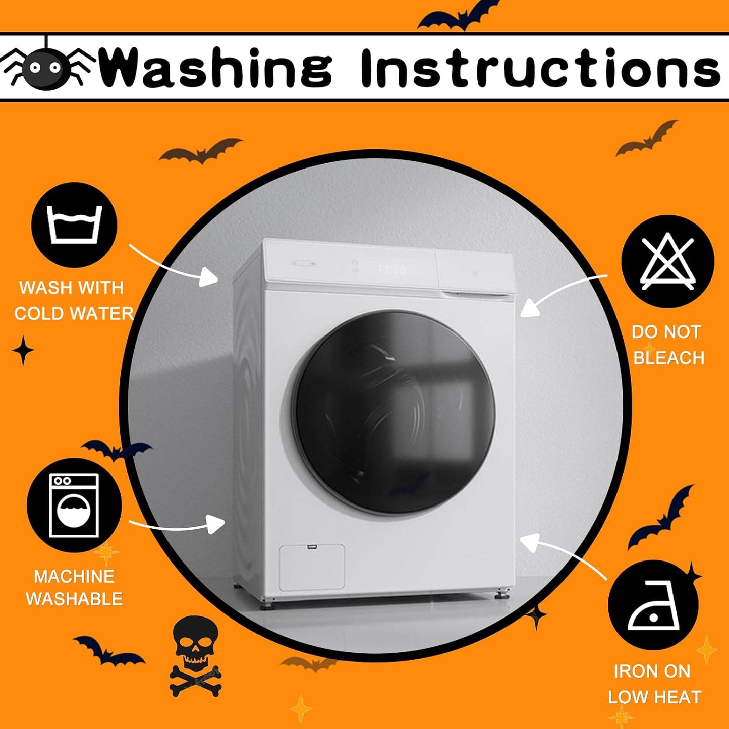 Hiasan Pumpkin Orange Tablecloth for Rectangle Tables - Waterproof and Spillproof Washable Fabric Table Cloth for Dining Room Kitchen Party, 60 x 102 Inch