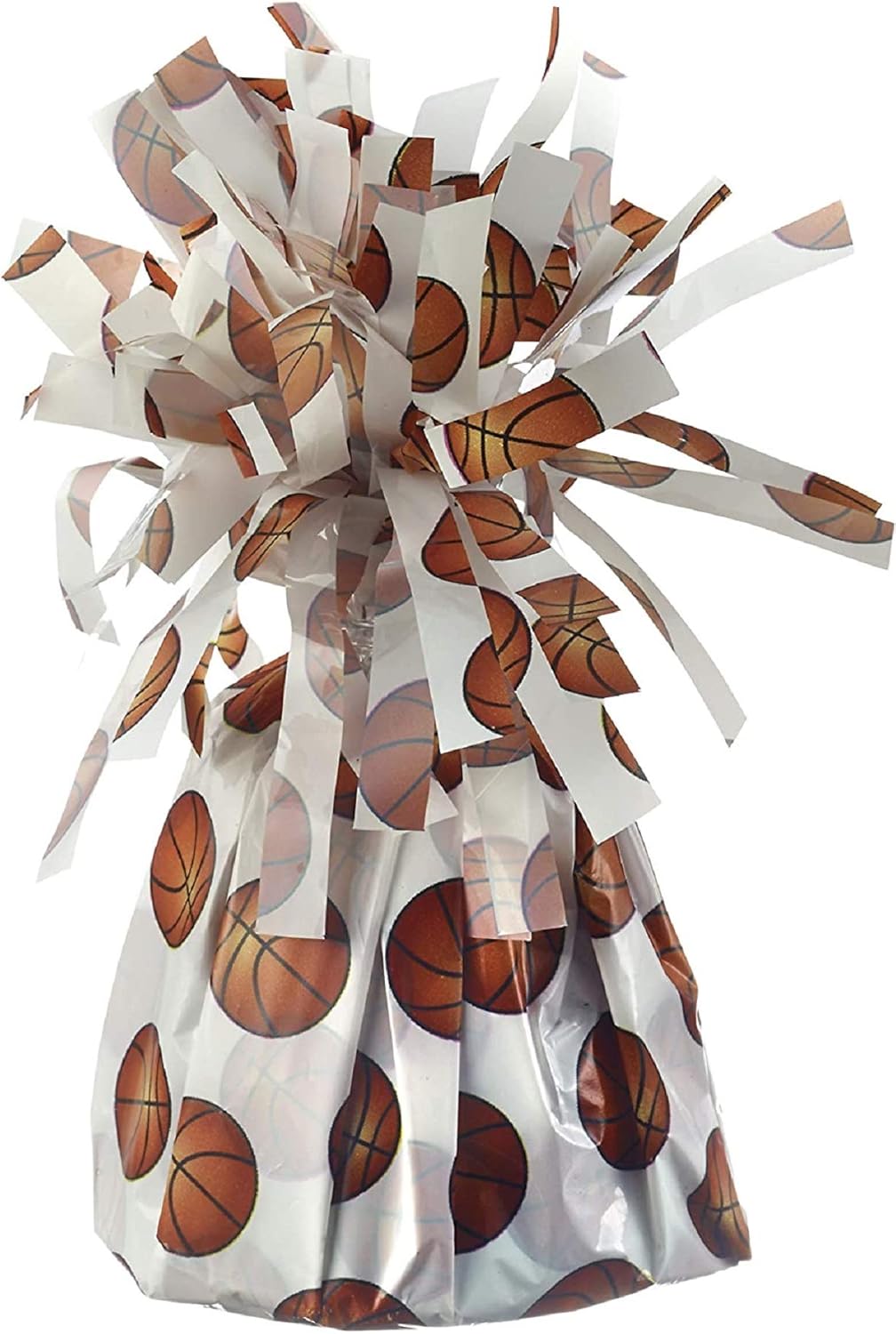 PMU 6 Pcs Basketball Kisses Balloon Weights - Decorative Balloon Weight for Christmas, Thanksgiving, Birthday, Party Favors, Wedding & Baby Shower - 6oz. Basketball, Pkg/6