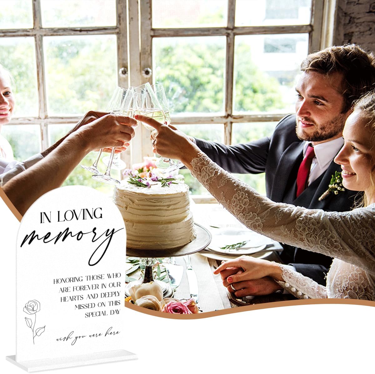 In Loving Memory Wedding Sign, In Memory Wedding Sign for Engagement Bridal Shower Decor fo Ceremony Reception Party, Weddings Table White Acrylic Sign