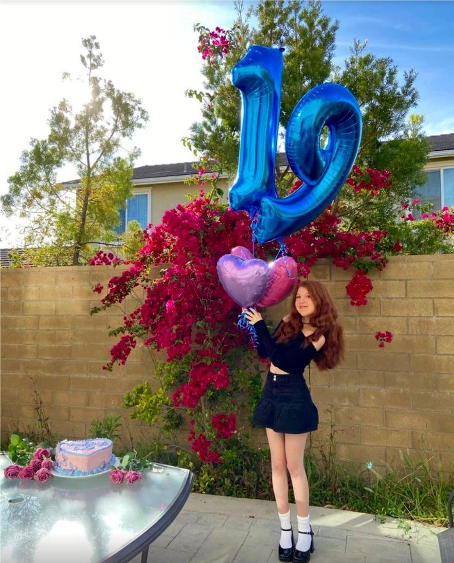 Giant Navy Blue 22 Balloon Number 40 Inch, 22 Number Balloons Birthday Supplies, 22 Year Old Birthday Party Celebration, 22 Balloons Graduations Anniversary Decorations