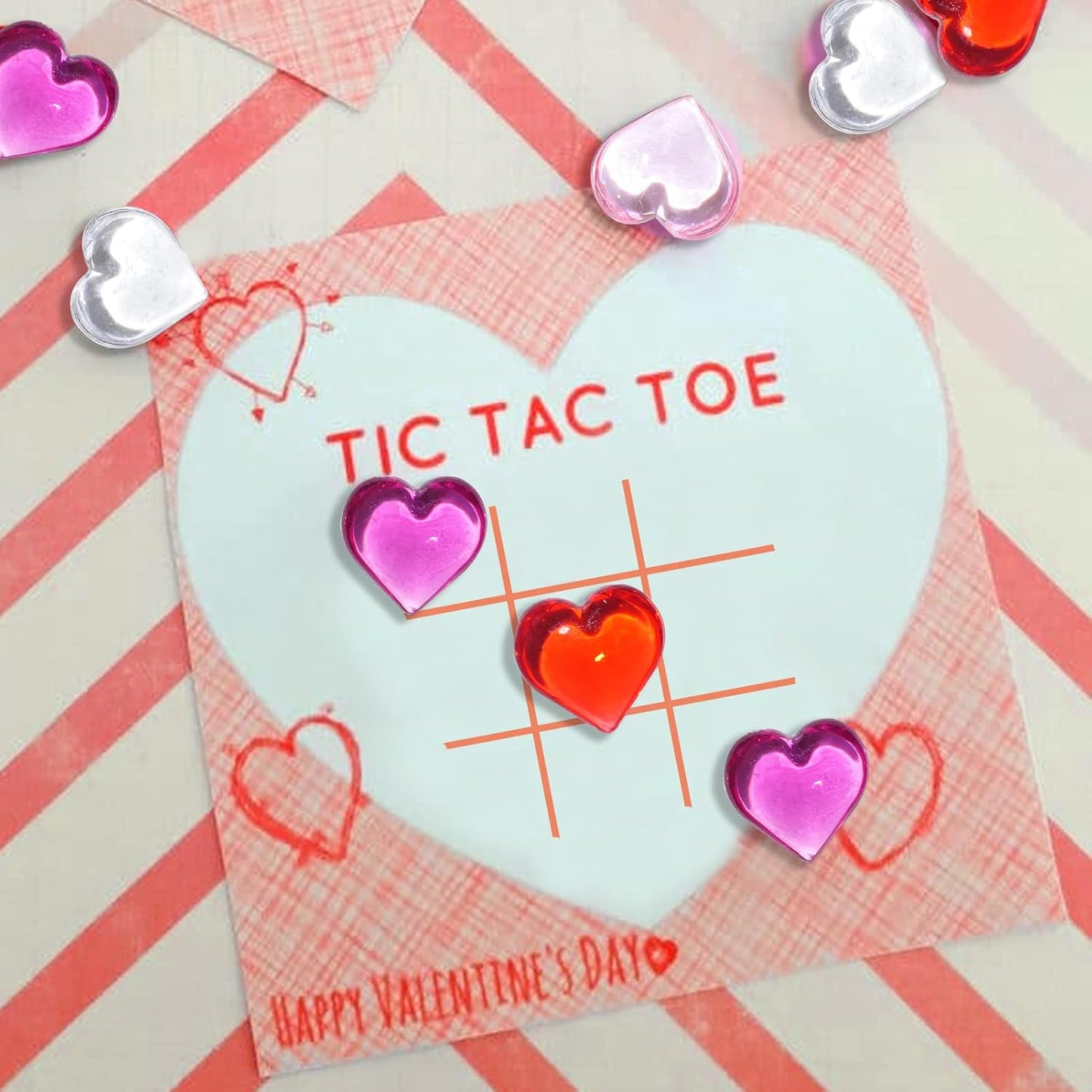 Acrylic Heart Gems for Valentine Vase Filler Decor,152 Pcs Red Pink Heart Shaped Stones for Wedding Valentines Bowl Filler,Table Scatter Decorations and Crafts