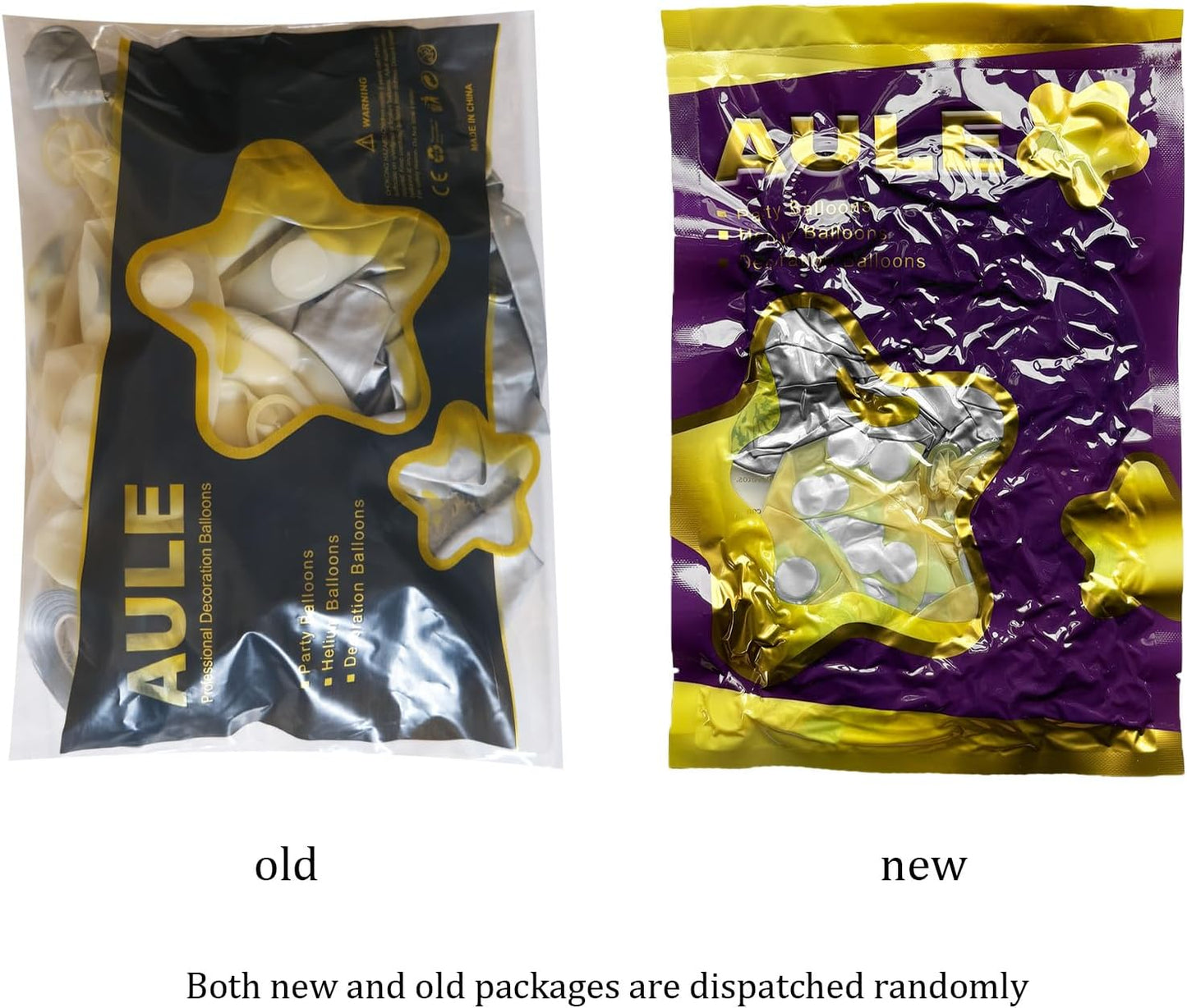 AULE Party Balloons Pack of 42 - Metallic Balloons & Confetti Balloons and 64ft Ribbons - 12 Inch Silver Balloons Decorations Set