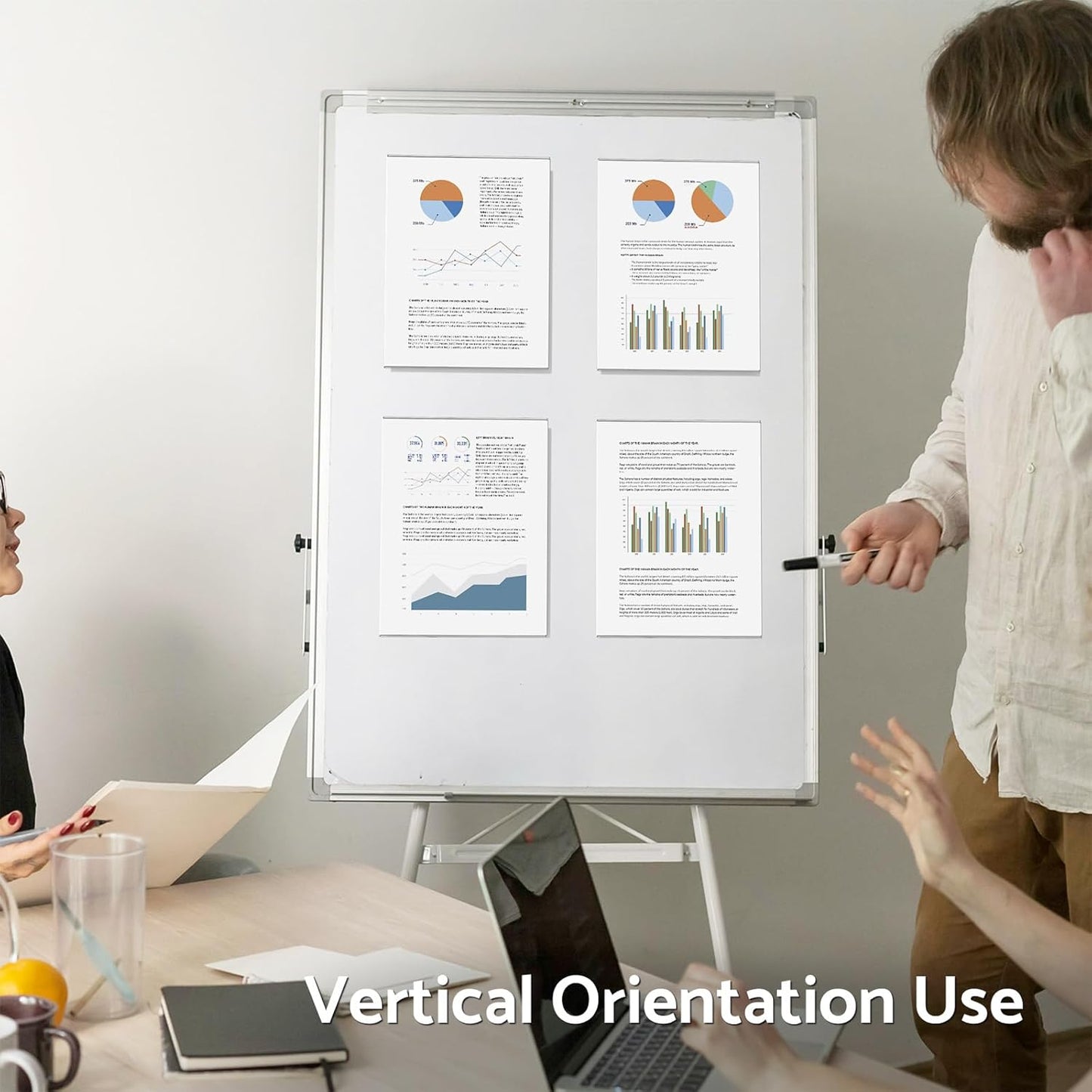 HIIMIEI Magnetic Acrylic Sign Holder 8.5 x 11 - Clear Document Paper Holders with 4 Corner Magnets, Vertical Photos Display Frames for Refrigerator, Office, Home, Classrooms (6 Pack)