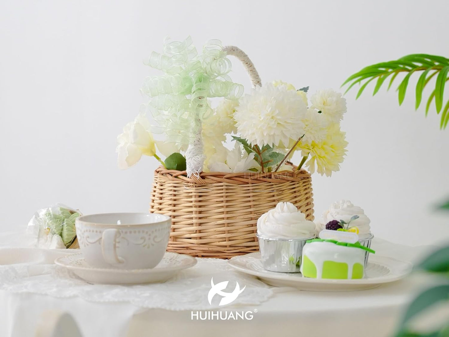 HUIHUANG Curly Bows for Gift Wrapping Sage Green Gift Bows 5 inch x 8 Counts Self-Adhesive Curly Ribbon Bow for Presents, Treat Bags, Baby Shower Favors, Wrapping Accessories, Party Decor