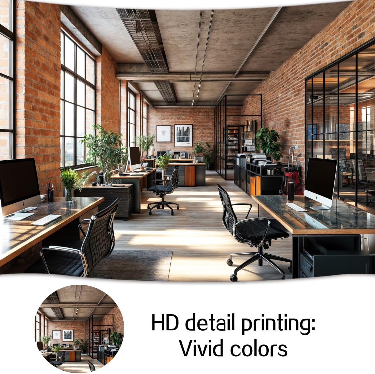 5X5ft Office Video Photo Backdrop Photography Background for Recording Conference, Zoom Home Podcast Backdrops Photo Booth Prop Decorations Wall Decor Tablecloth