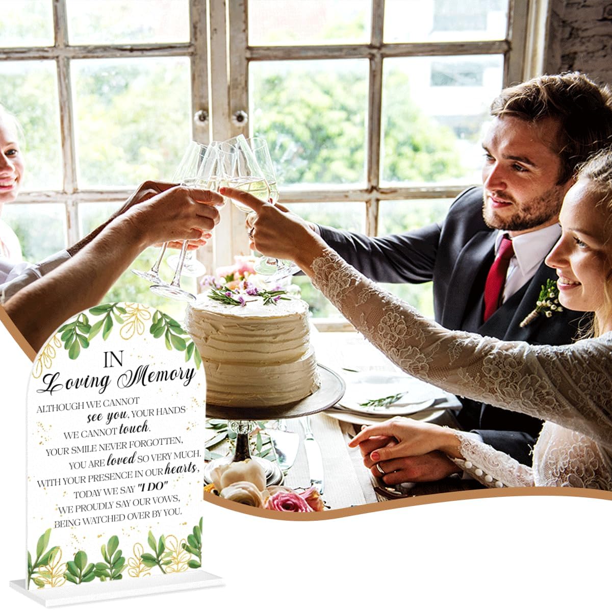 In Loving Memory Wedding Sign, In Memory Wedding Sign for Engagement Bridal Shower Decor fo Ceremony Reception, Weddings Table White Acrylic Sign