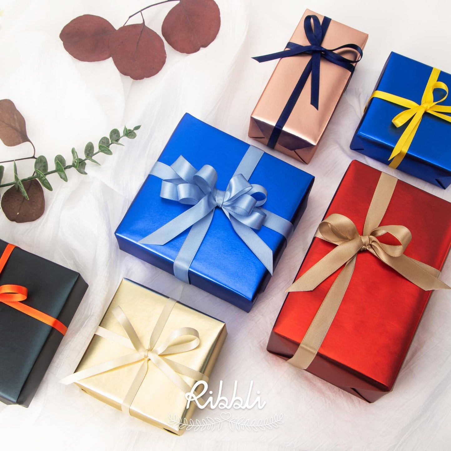 Ribbli Ivory Double Faced Satin Ribbon,1/2” x Continuous 25 Yards,Use for Craft Bows Bouquet, Gift Wrapping, Wedding Decoration, Floral Arrangement