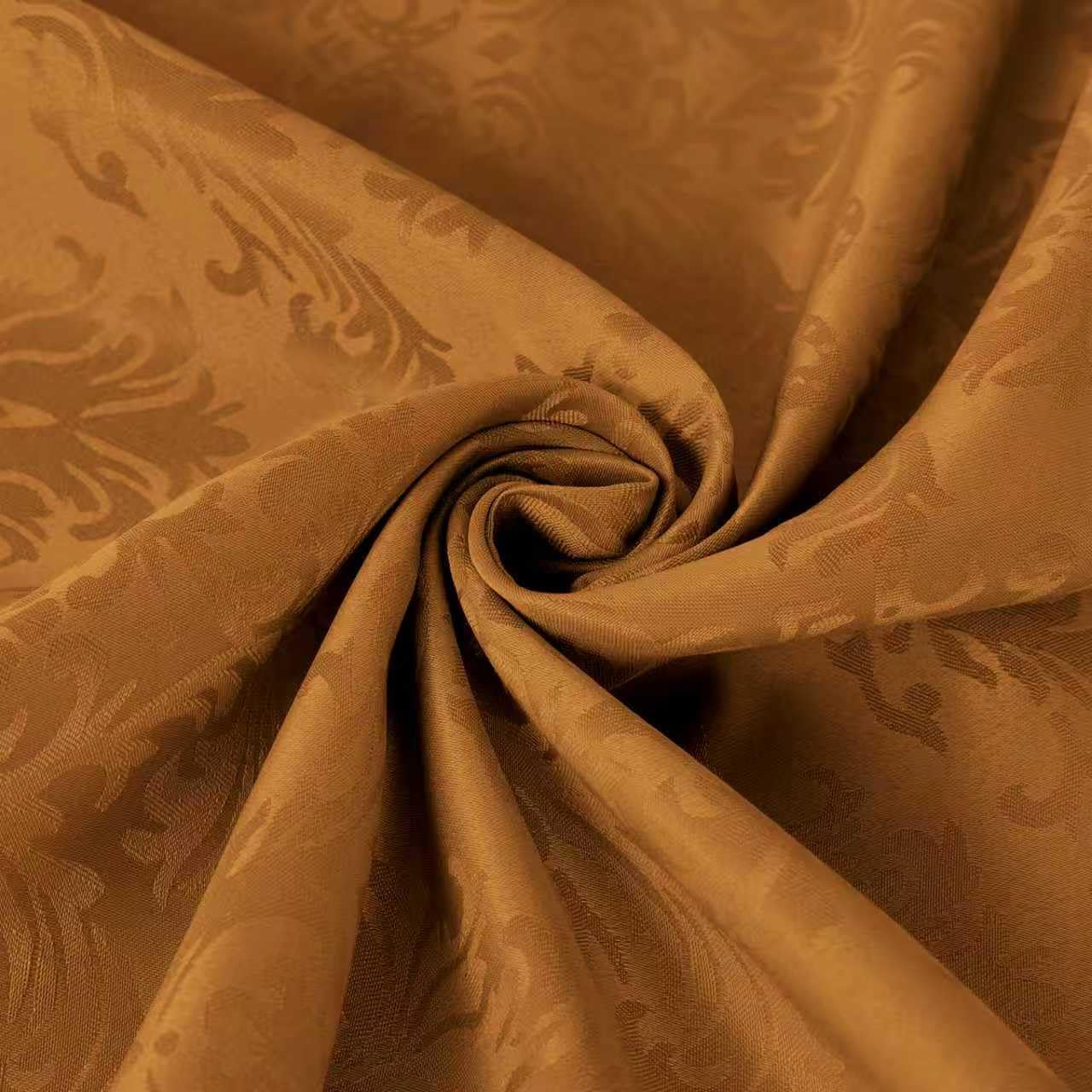 SASTYBALE Brown Jacquard Square Napkin, 20x20 Inche Damask Wrinkle Resistant Soft Polyester Napkins, Fabric Cloth Dinner Napkins for Wedding, Winter, Holiday, Xmas, Parties, Set of 4 (Brown)