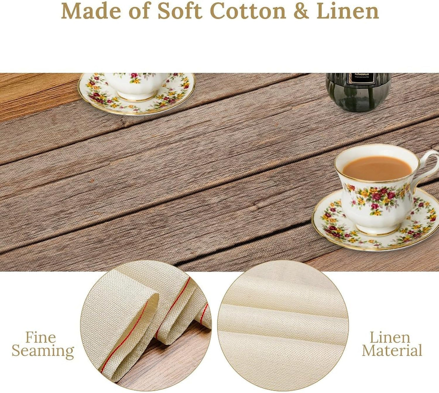 Daisy Table Runner, Spring Floral Seasonal Summer Yellow Flower Rustic Farmhouse Table Center Decor for Home Kitchen Dining Patio Holiday Party Indoor Outdoor Table Decorations, 13"x90" Inch