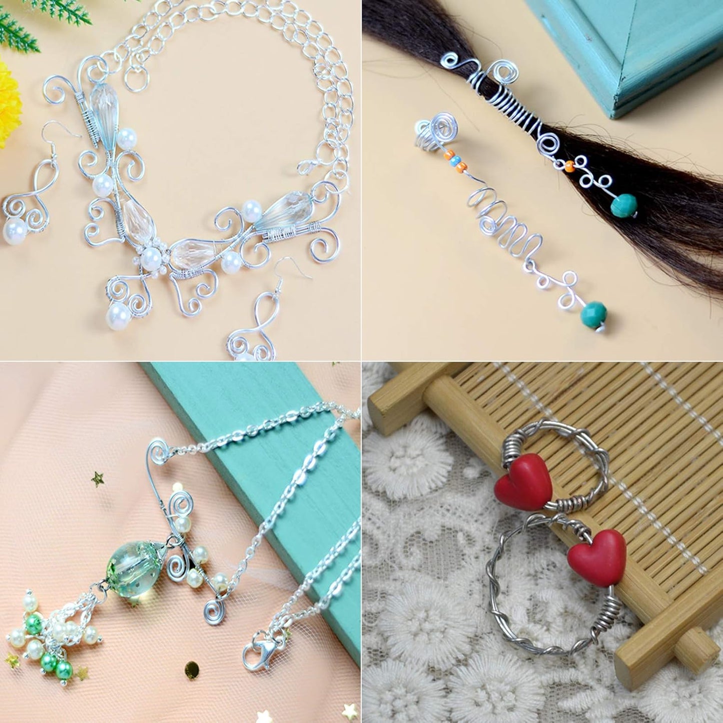 FASHEWELRY 6 Gauge Aluminum Craft Wire 52 ft Silver Metal Bendable Sculpting Wire for Jewelry Making Finding Craft DIY Skeleton 4mm