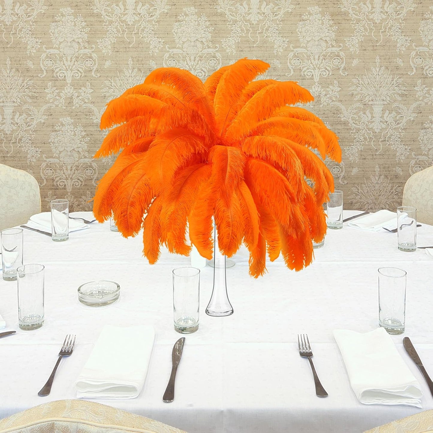 80 Pcs Large Natural Ostrich Feathers Plumes 14-16 Inch Bulk for DIY Crafts Wedding Party Centerpiece Vase