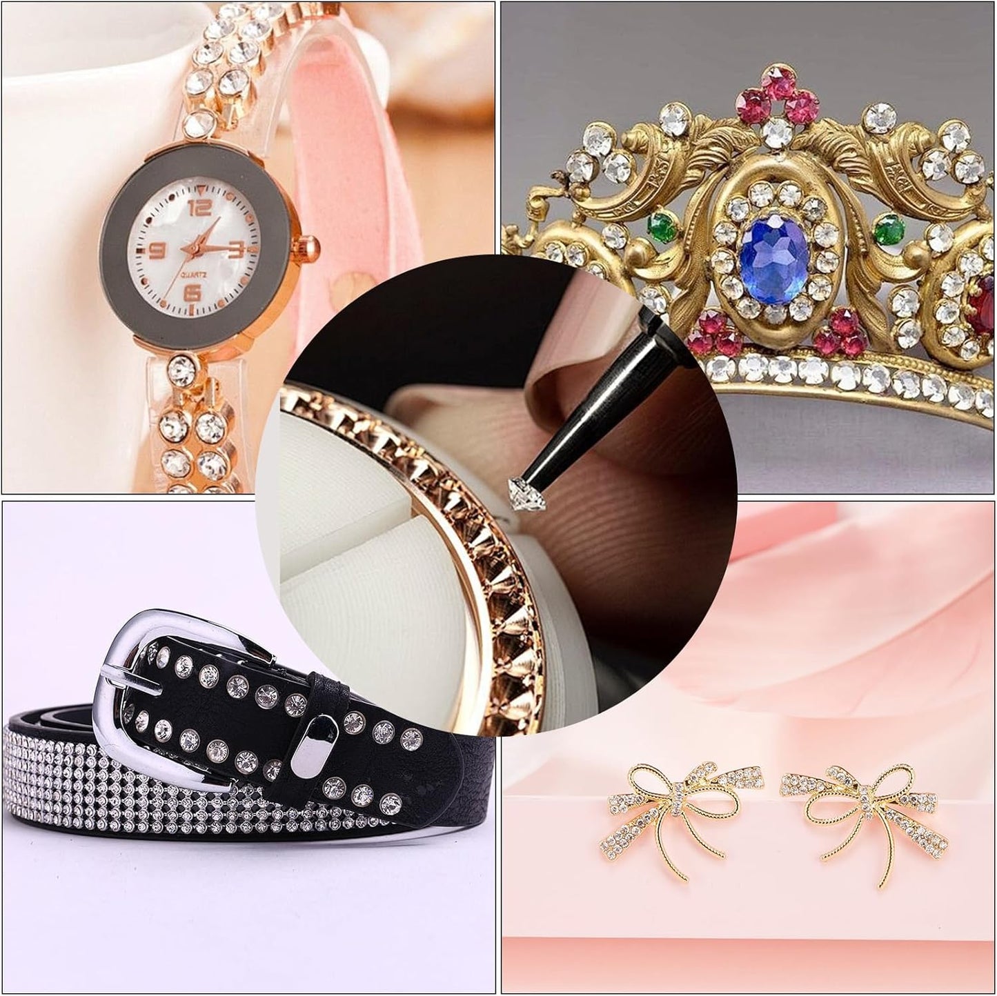 10000Pcs Crystal Acrylic Diamond Fake Gems Vase Filler, 4.5mm Faux Diamonds for Table Scatter Wedding Party, Bridal Shower, Birthday Decoration, Pink