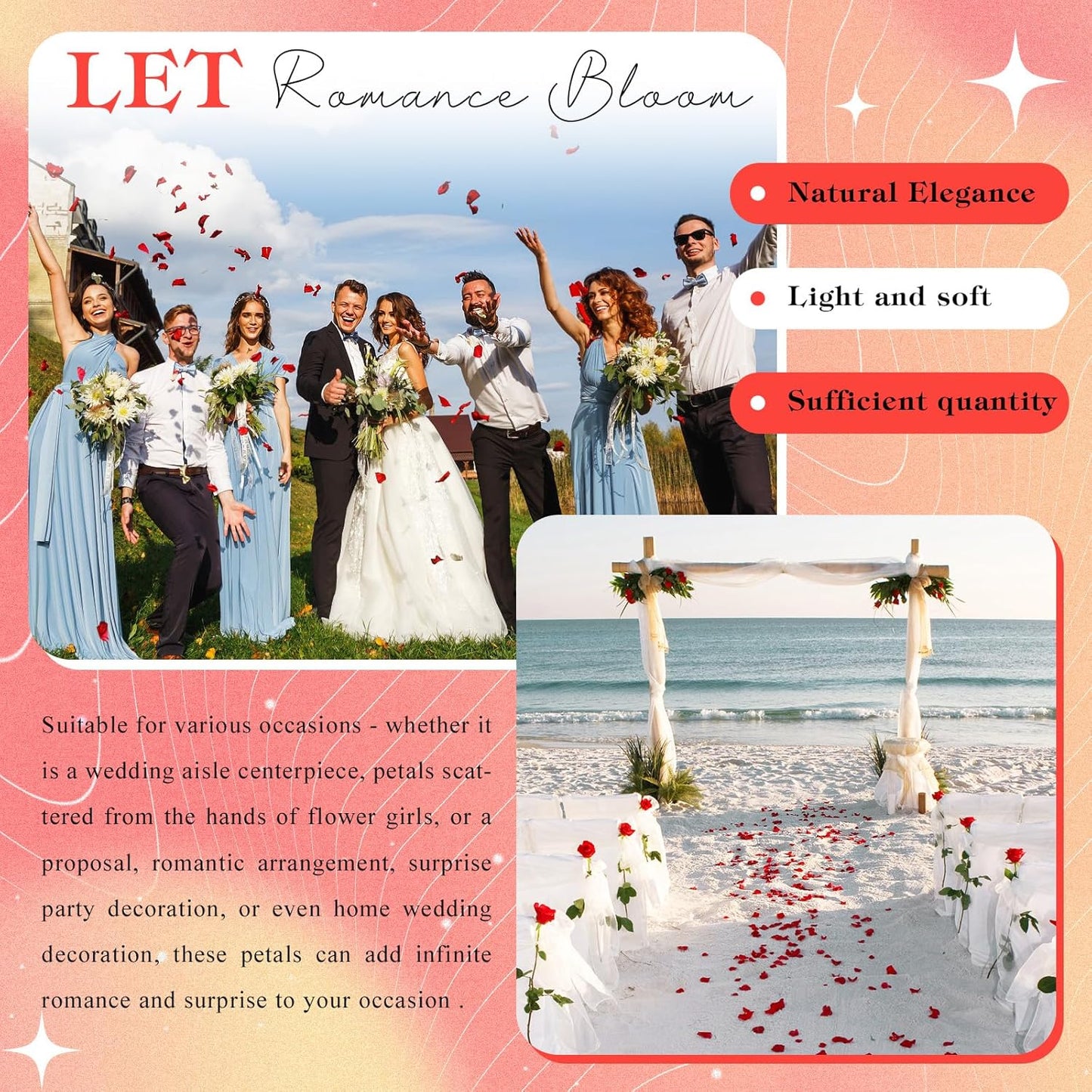 230 PCS Red Dired Rose Petals 2.1oz/60g Natural Real Rose Flower Petals for Wedding Aisle, Flower Girl Basket, Will You Marry Me, Valentines Day, Romantic Night, Proposal, Anniversary, Special Night