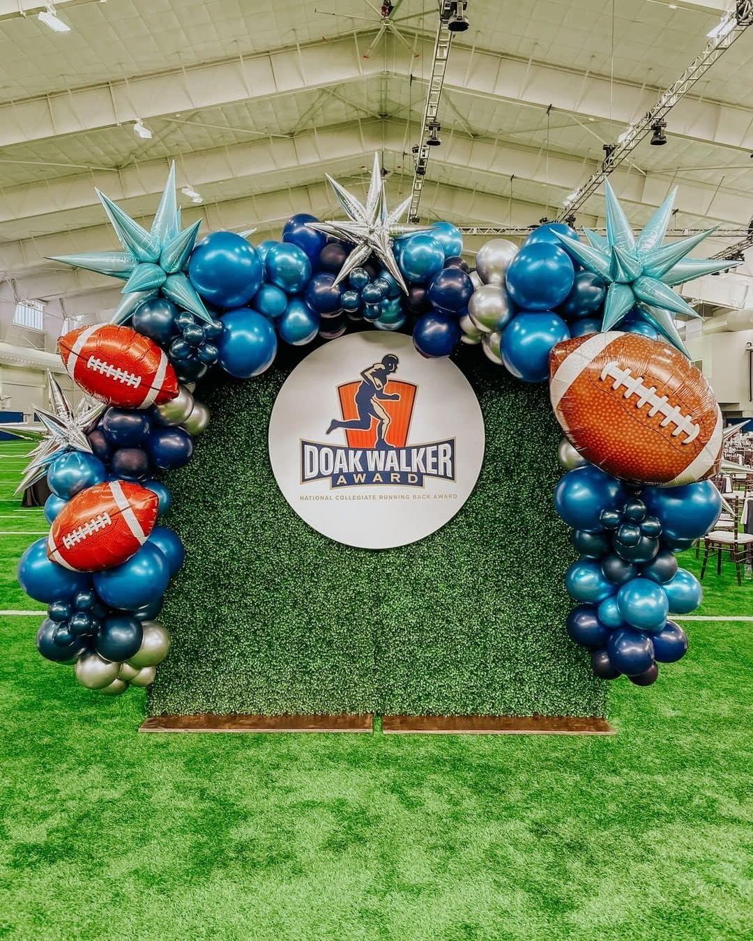 3pcs 26inch 3D Explosion Star foil balloon, Pearled Blue Foil Cone star burst Balloons for Birthday Wedding New Year Party Event