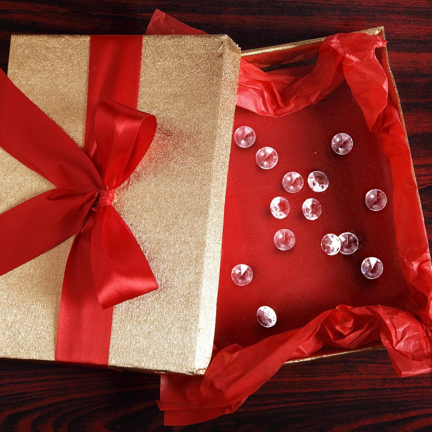 1000pcs/ Pack Wedding Table Acrylic Diamond Scatter Crystals Confetti Acrylic Gems Vase Fillers Rhinestones for Wedding, Bridal Shower, Vase Beads Decorations (10mm, Black)