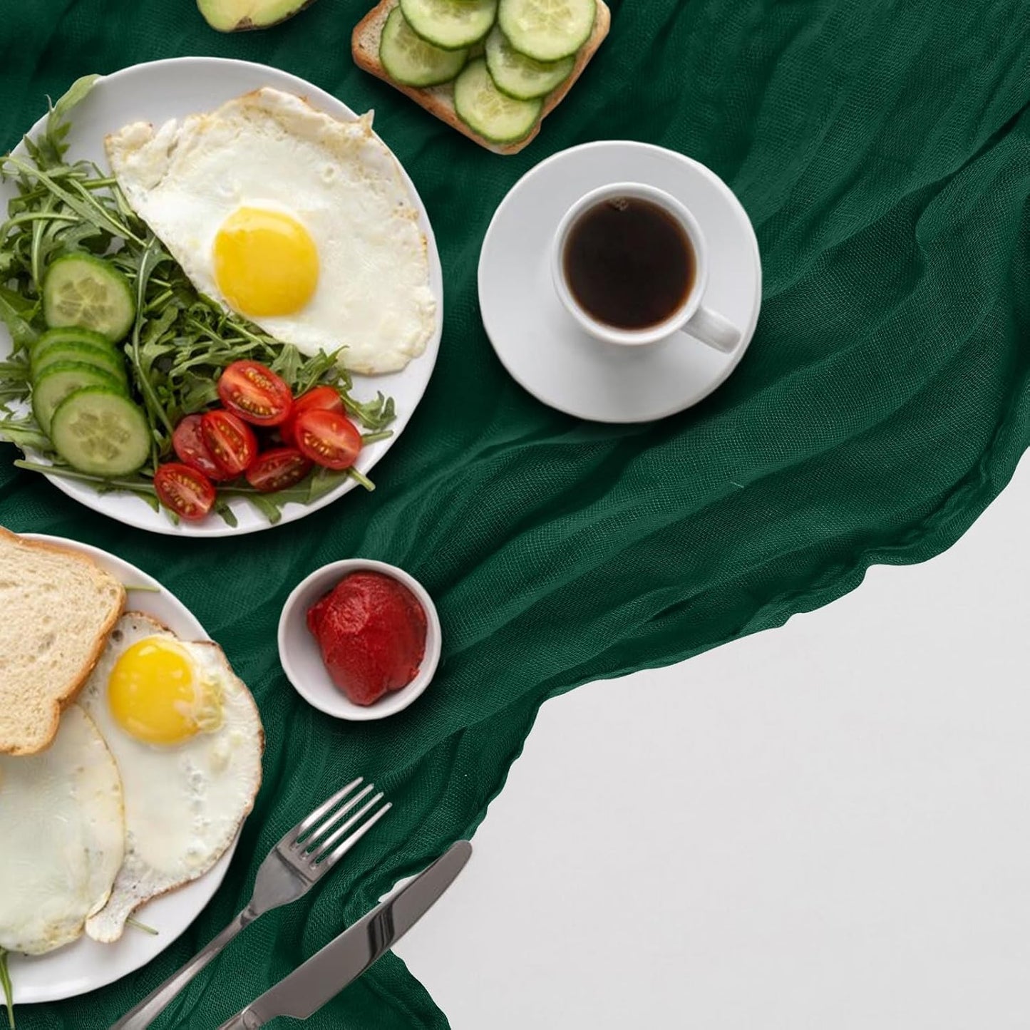 6 Pack Cheesecloth Table Runner 10Ft Christmas Gauze Boho Table Runners for Wedding Decor Bridal Shower Decorations Baby Shower Party(35" x 120")