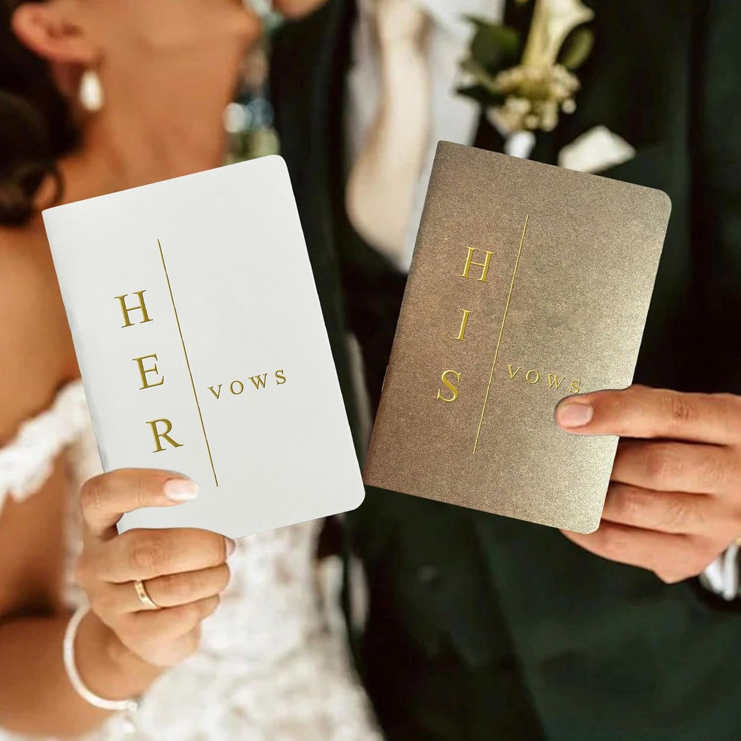 Vow Books His and Hers Wedding Vow Books Bride and Groom Vow Books Wedding Essentials Wedding Accessories(TR-HH-Terracotta)