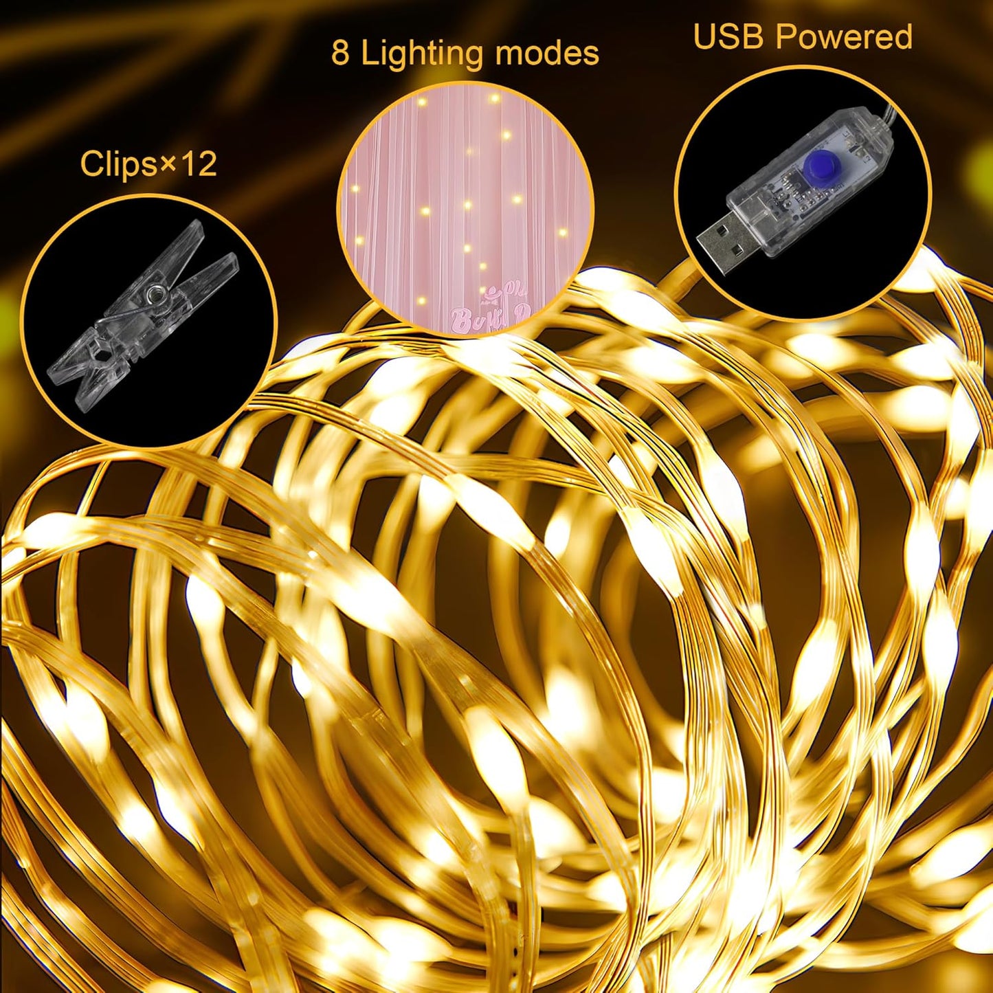 Fomcet Pink Tulle Backdrop Curtains with Lights String 10FT X 8FT Sheer Curtain with Lights Tulle Curtains Backdrop for Wedding Birthday Party Baby Shower Photo Shoot (2 Panels 5x8FT)