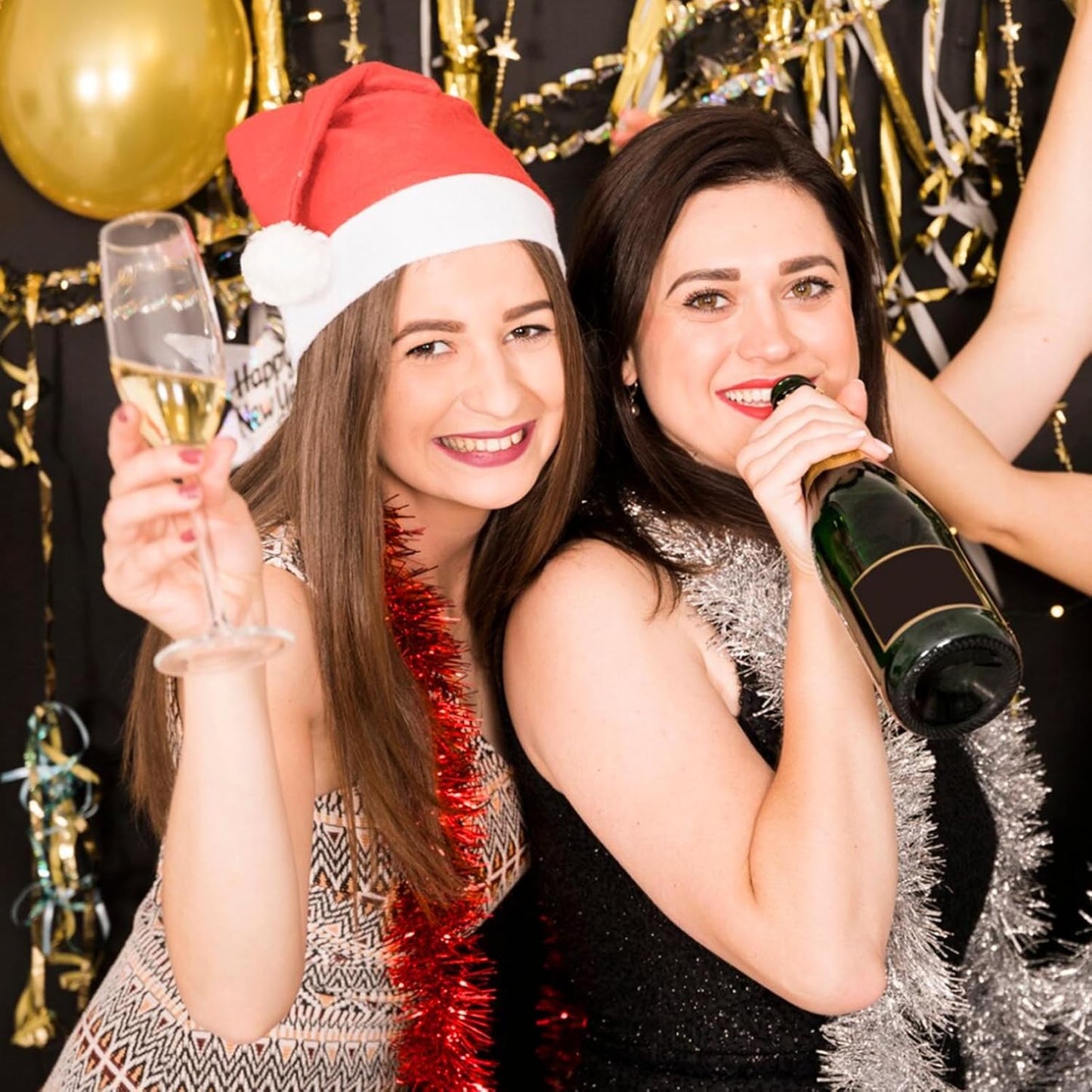 50 Feet Red Christmas Tinsel Garland, Metallic Foil Twist Garland Wall Hanging Tinsel Banner Backdrop for Parade Floats, Easter, Mother's Day, Wedding Party Decorations (2in x 50ft)