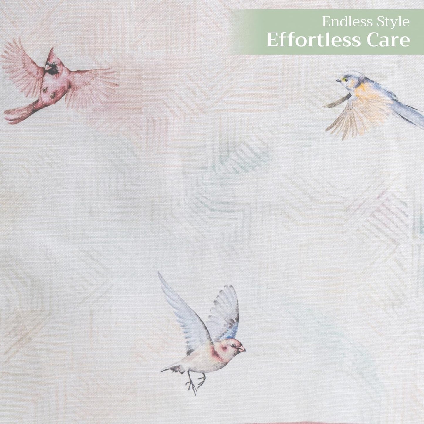 Maison d' Hermine Table Runner 100% Cotton Double Layer Table Runners 72 inches Long Decorative for Home Kitchen Dining Party Wedding Bridal Shower Spring Summer (Flying Birds, 14.50" x 72")