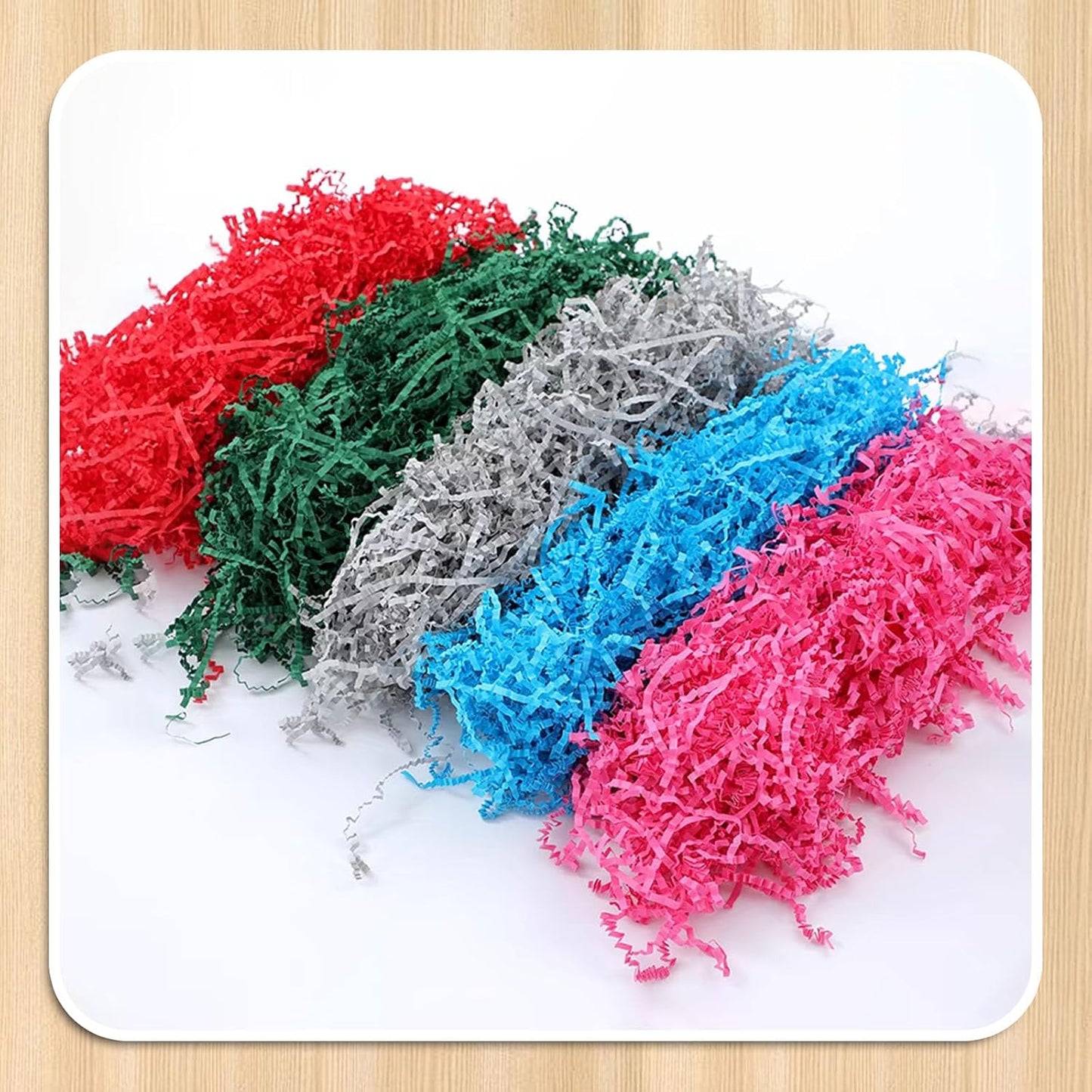 1 LB Light Gray Crinkle Cut Paper Shred Filler Great for Gift Wrapping, Light Gray Basket Fillers, Birthday, Gift Wrapping, Anniversary, Halloween Thanksgiving Christmas Party Decor Filling Supplies