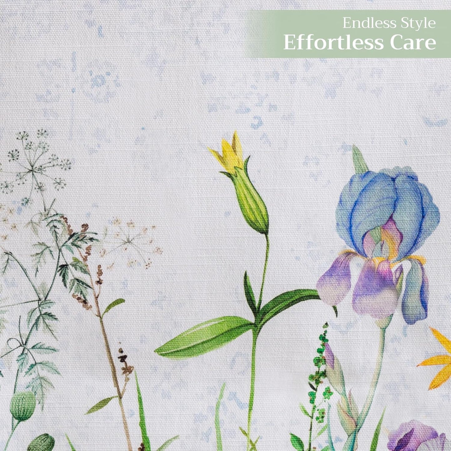 Maison d' Hermine Table Runner 100% Cotton Double Layer Table Runners 72 inches Long Decorative for Home Kitchen Dining Party Wedding Bridal Shower Spring Summer (Fleurs De Mai, 14.50" x 72")